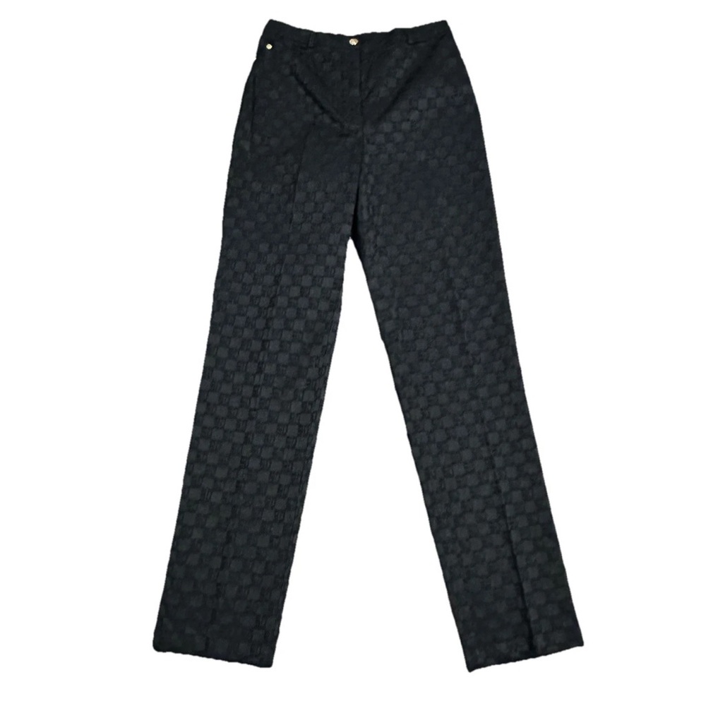 St. John Sport by Marie Gray  Logo Monogram Print Jacquard Pants 4 Classic Style - Picture 4 of 12